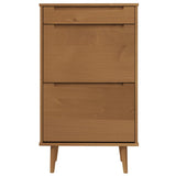 Wooden Shoe Storage Cabinet With 2 Flip Doors And 1 Drawer - Molde