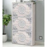 Wooden Shoe Storage Cabinet With 3 Flap Doors - Nyack