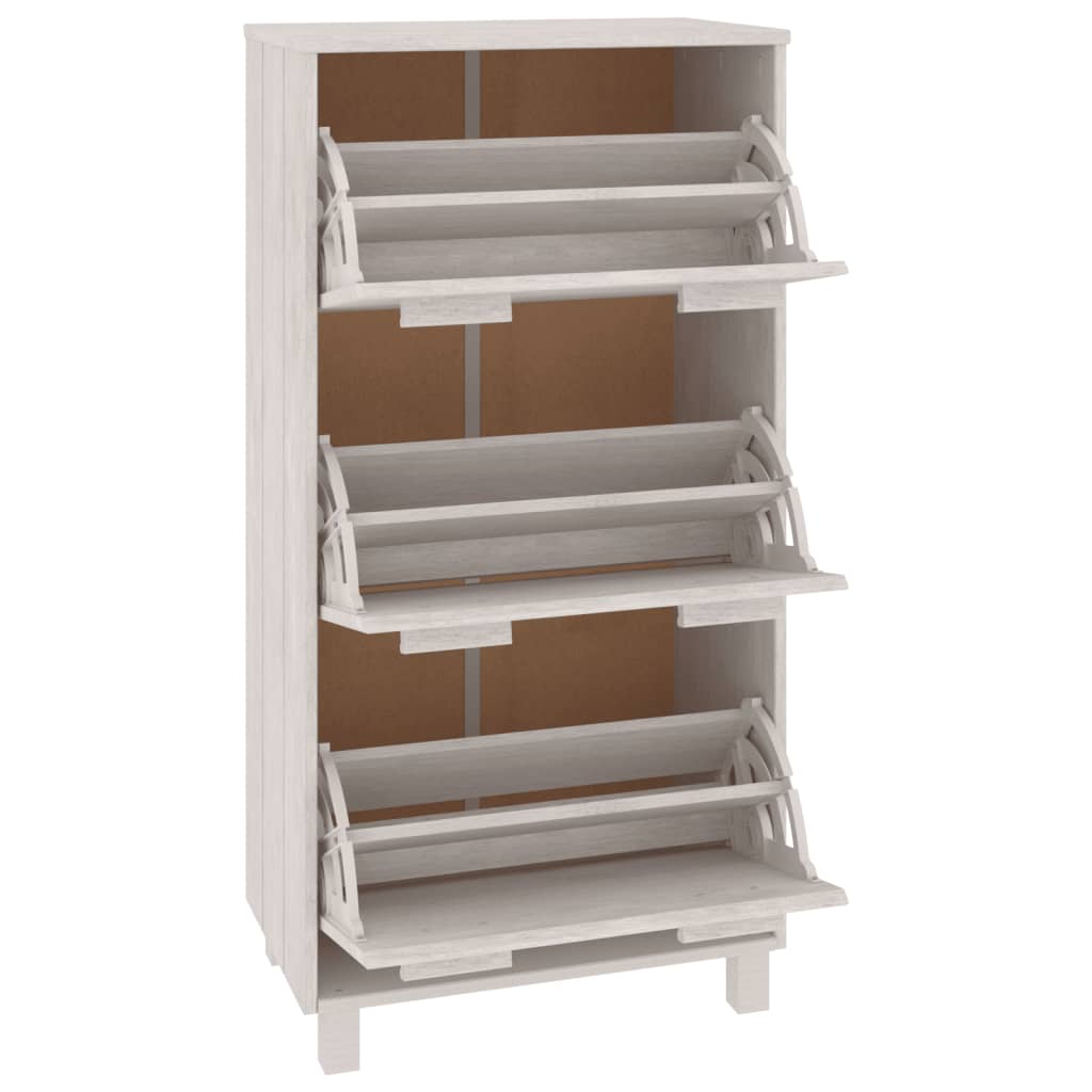 Wooden Shoe Storage Cabinet With 3 Flip Drawers - Hamar