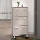 Wooden Shoe Storage Cabinet With 3 Flip Drawers - Hamar