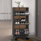 Wooden Shoe Storage Cabinet With 3 Flip Drawers - Hamar