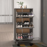 Wooden Shoe Storage Cabinet With 3 Flip Drawers - Hamar