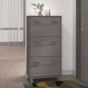Wooden Shoe Storage Cabinet With 3 Flip Drawers - Hamar