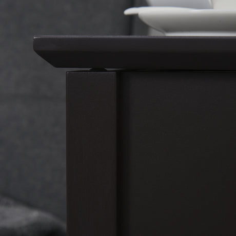 Wooden Side Table 28.2cm Wide With Storage Shelf - Velmora