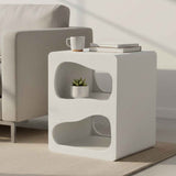 Wooden Side Table 35cm Wide - Geo