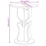 Wooden Side Table 39.5cm Wide Round - Vantage Home