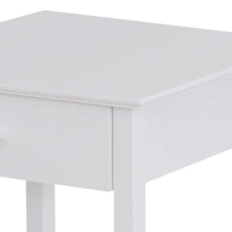 Wooden Side Table 39cm Wide With 1 Drawer And Storage Shelf - Velmora