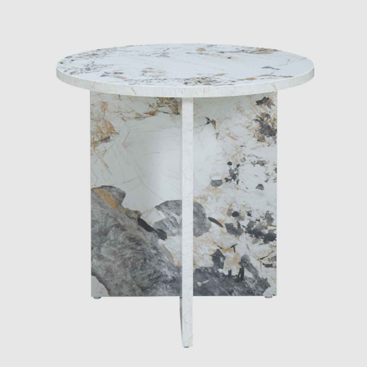 Wooden Side Table 40cm Wide Round - Aura