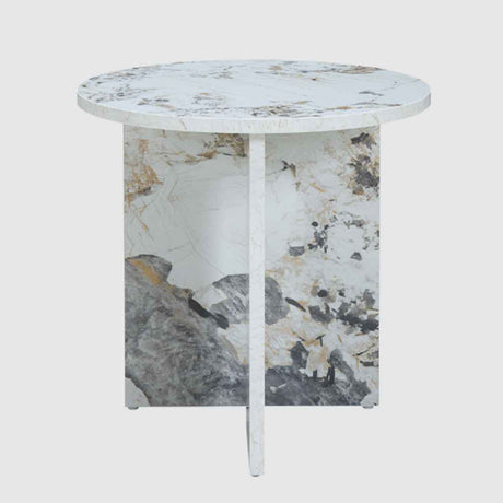 Wooden Side Table 40cm Wide Round - Aura