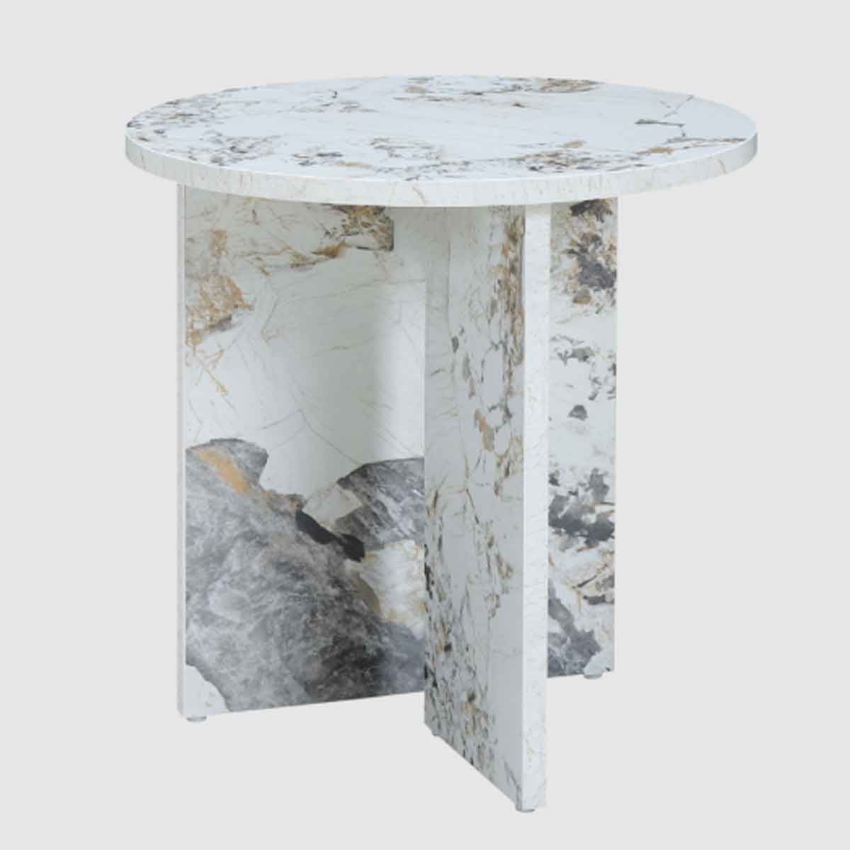 Wooden Side Table 40cm Wide Round - Aura