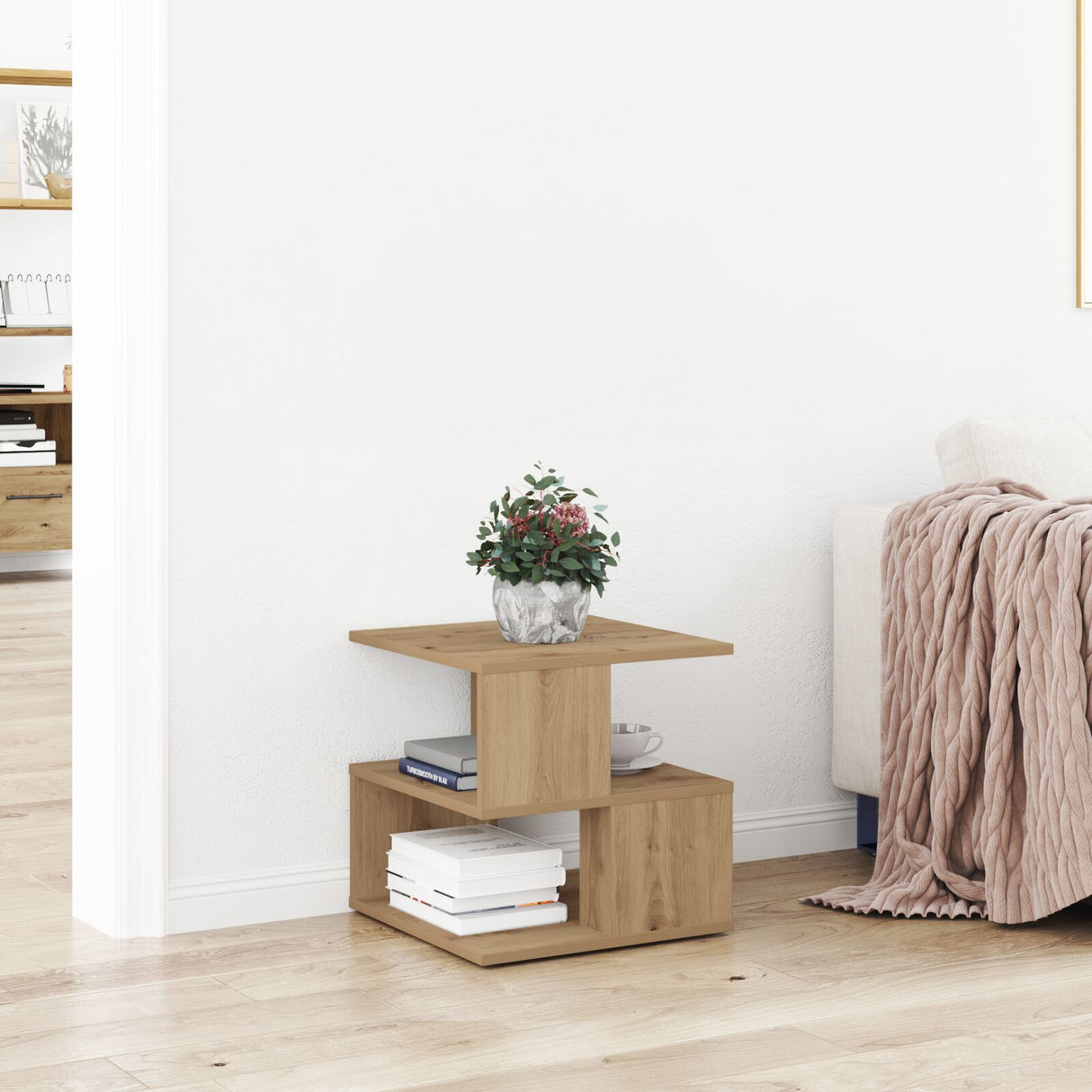 Wooden Side Table 40cm Wide - Vantage Home