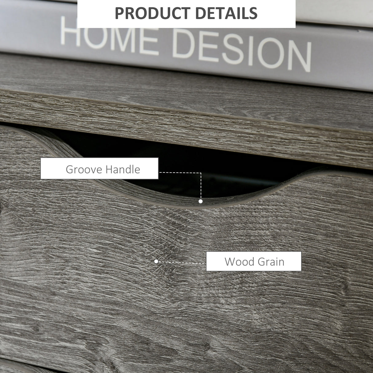 Wooden Side Table 40cm Wide With 2 Drawers And Metal Frame - Velmora