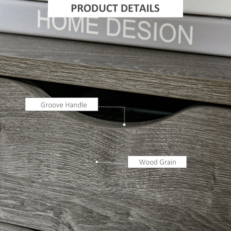 Wooden Side Table 40cm Wide With 2 Drawers And Metal Frame - Velmora