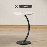 Wooden Side Table 40cm Wide With Metal Frame - Velmora