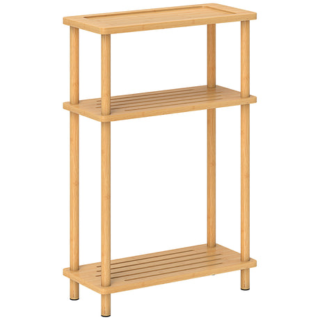 Wooden Side Table 40cm Wide With Storage Shelf - Velmora