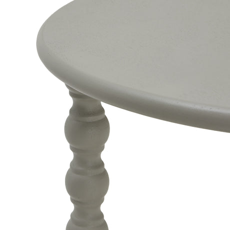 Wooden Side Table 45cm Wide Round With Shelf - Camden