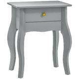 Wooden Side Table 45cm Wide With 1 Drawer - Velmora