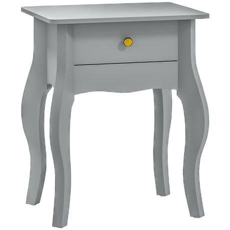 Wooden Side Table 45cm Wide With 1 Drawer - Velmora