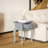 Wooden Side Table 45cm Wide With 1 Drawer - Velmora