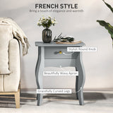 Wooden Side Table 45cm Wide With 1 Drawer - Velmora