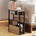 Wooden Side Table 46cm Wide With Metal Frame - Velmora
