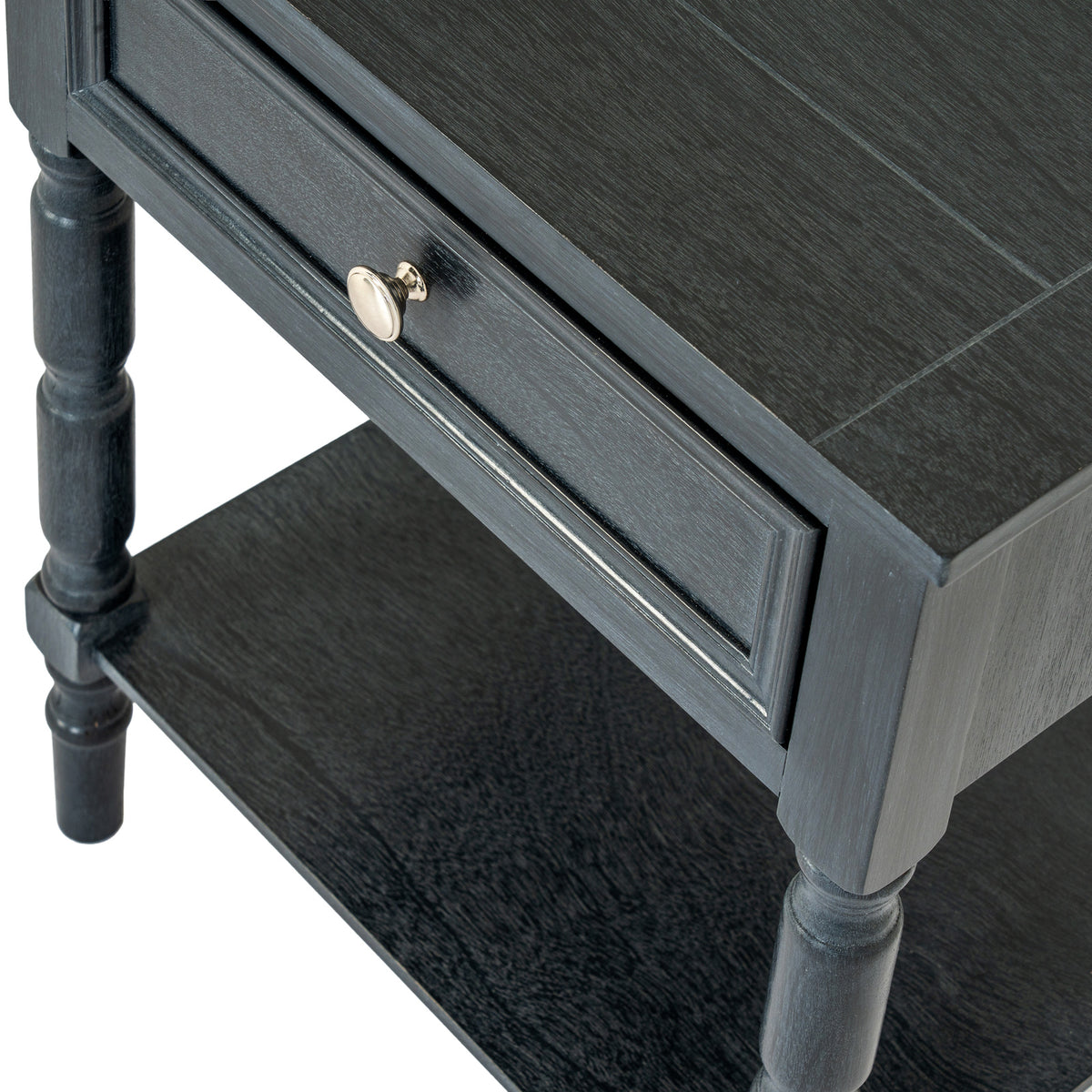 Wooden Side Table 48cm Wide With 1 Drawer - Contour