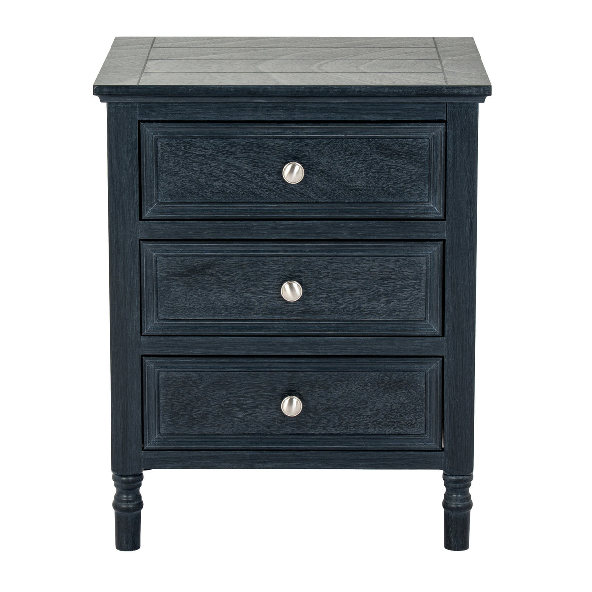 Wooden Side Table 48cm Wide With 3 Drawers - Contour