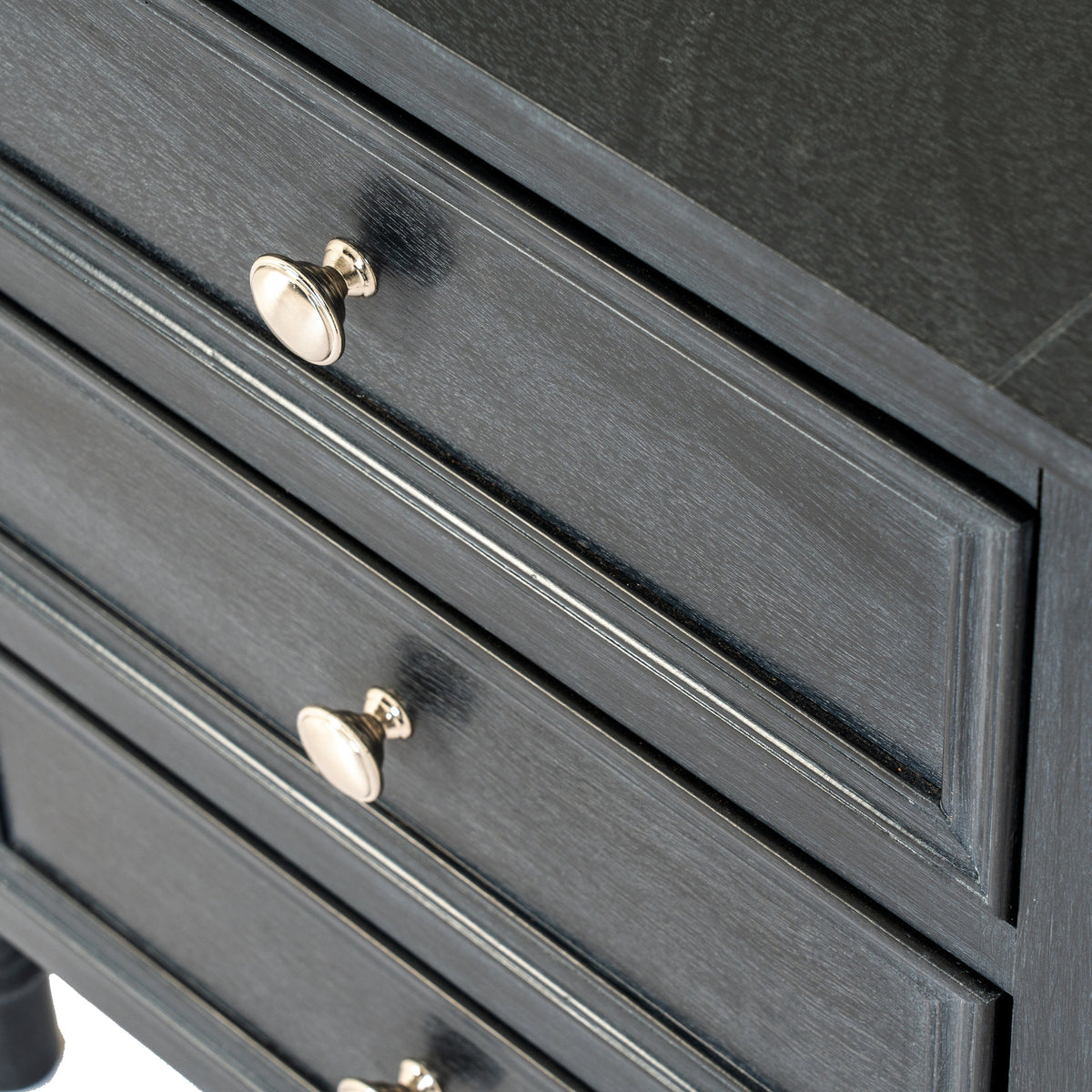 Wooden Side Table 48cm Wide With 3 Drawers - Contour
