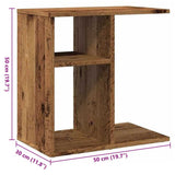 Wooden Side Table 50cm Wide - Vantage Home