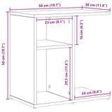 Wooden Side Table 50cm Wide - Vantage Home