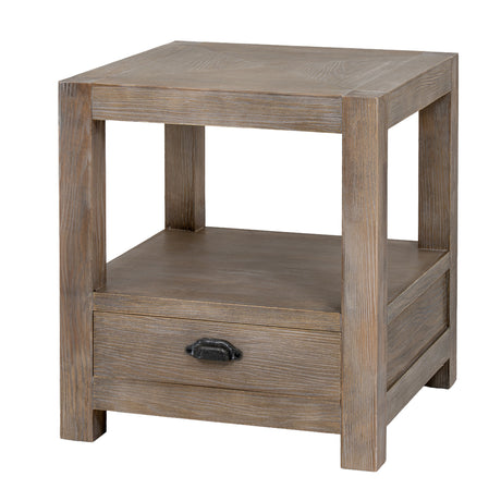 Wooden Side Table 50cm Wide With 1 Drawer - Haldon
