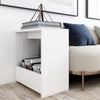 Wooden Side Table 50cm Wide With Bookshelf - Vantage Home