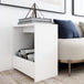 Wooden Side Table 50cm Wide With Bookshelf - Vantage Home