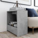 Wooden Side Table 50cm Wide With Bookshelf - Vantage Home