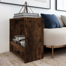 Wooden Side Table 50cm Wide With Bookshelf - Vantage Home
