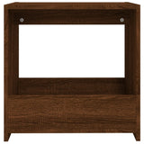 Wooden Side Table 50cm Wide With Bookshelf - Vantage Home