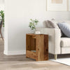 Wooden Side Table 50cm Wide With Bookshelf - Vantage Home