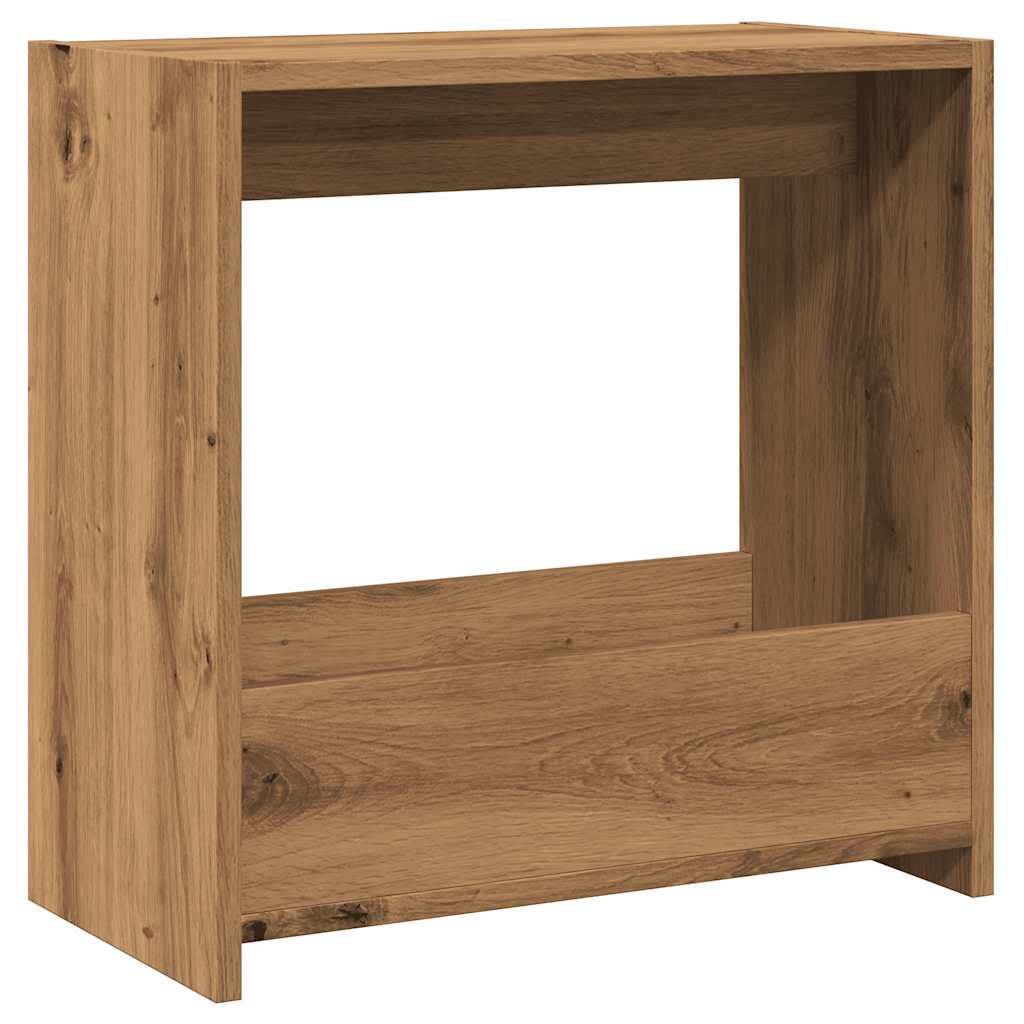Wooden Side Table 50cm Wide With Bookshelf - Vantage Home
