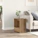 Wooden Side Table 50cm Wide With Bookshelf - Vantage Home