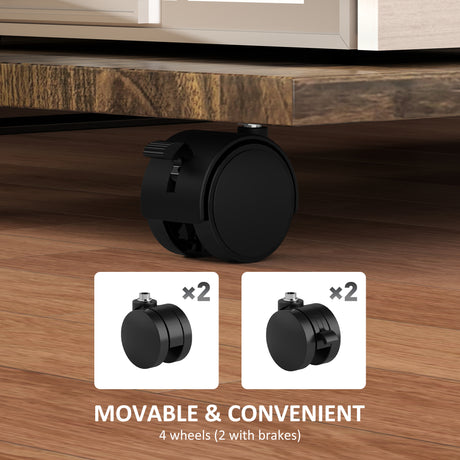 Wooden Side Table 52cm Wide With Storage Shelf - Velmora