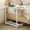 Wooden Side Table 55cm Wide With Metal Frame - Velmora