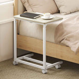 Wooden Side Table 55cm Wide With Metal Frame - Velmora