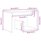 Wooden Side Table 59cm Wide - Vantage Home