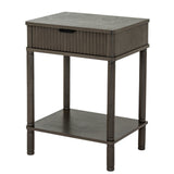 Wooden Side Table 61cm Wide With 1 Drawer - Reed