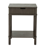 Wooden Side Table 61cm Wide With 1 Drawer - Reed