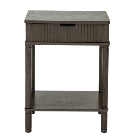 Wooden Side Table 61cm Wide With 1 Drawer - Reed