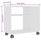 Wooden Side Table 70cm Wide - Vantage Home