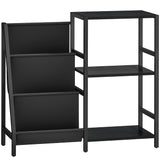 Wooden Side Table 84cm Wide With 1 Drawer And Magazine Rack - Velmora