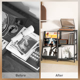 Wooden Side Table 84cm Wide With 1 Drawer And Magazine Rack - Velmora