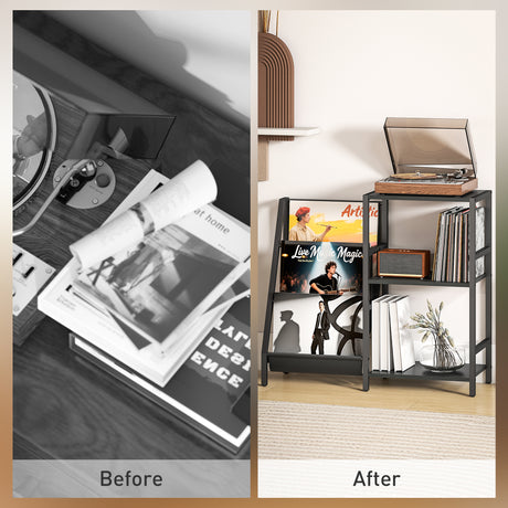 Wooden Side Table 84cm Wide With 1 Drawer And Magazine Rack - Velmora
